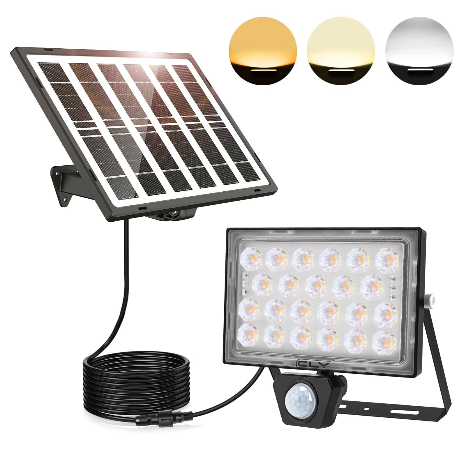 CLY ソーラーライト 屋外 センサーライト 分離式 LED 投光器 CLY ソーラーライト 屋外 センサーライト 分離式 LED 投光器